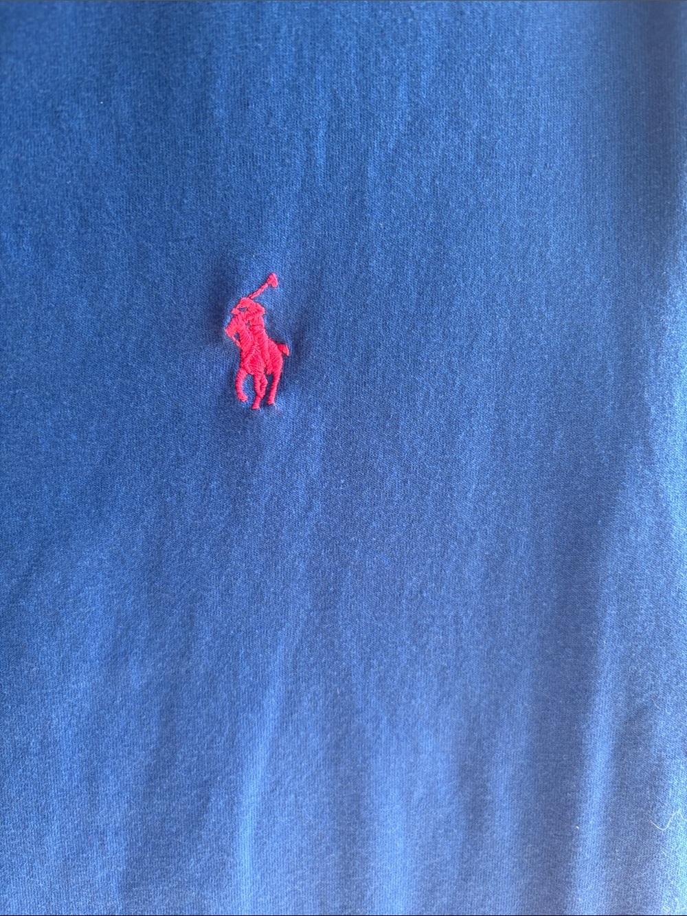 Ralph Lauren Men’s V-Neck Tee Royal Blue Medium - Picture 3 of 4